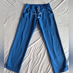 Figs Kade Cargo Scrub Pants Royal Blue Womens Medium